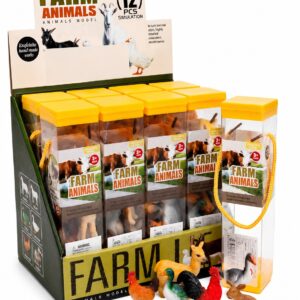 ANIMALES TUBO PVC*789985*6PCS GRANJA